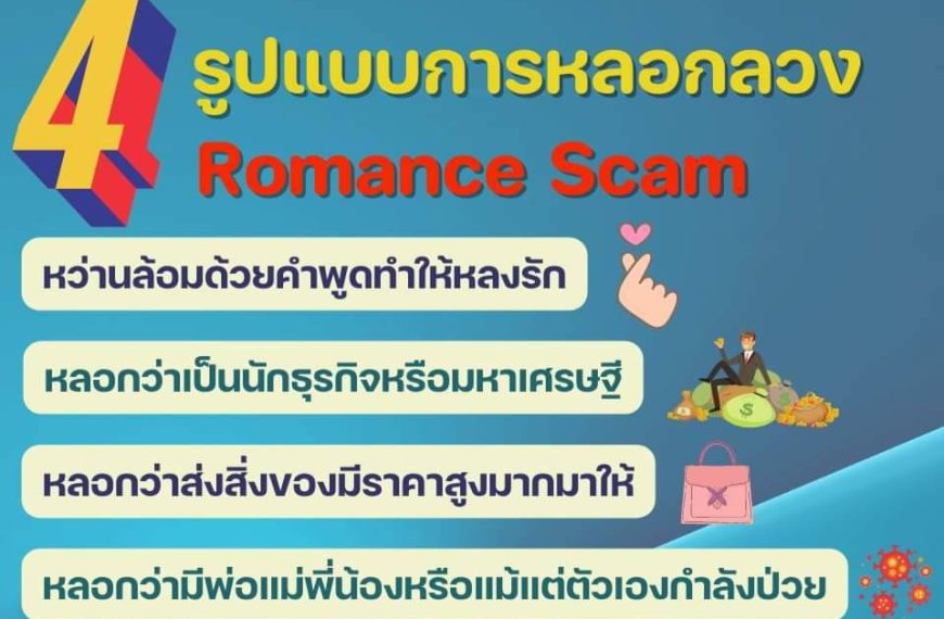 ไม่รักไม่ว่า แต่อย่ามาหลอกกัน 4 รูปแบบการหลอกลวง Romance Scam